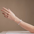 Rainbow White | .925 Sterling Silver | Mermaid Glass Pebble Bracelet
